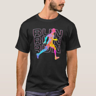 Run Artsy Runner Fun For Marathon Track Running T-Shirt