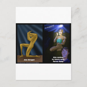 Run, Atlas Run Funny Gifts Tees Mugs Etc Postcard