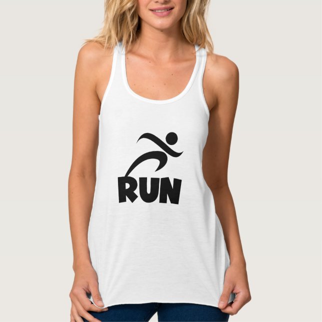 RUN Black Singlet (Front)