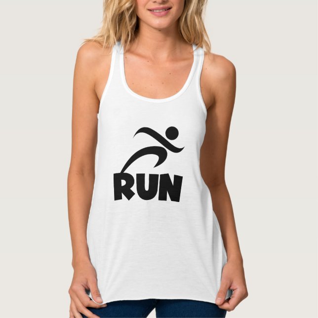 RUN Black Singlet (Front)