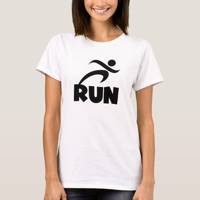 RUN Black T-Shirt (Front)