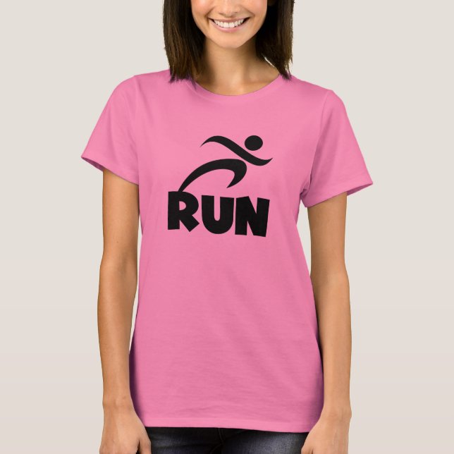 RUN Black T-Shirt (Front)
