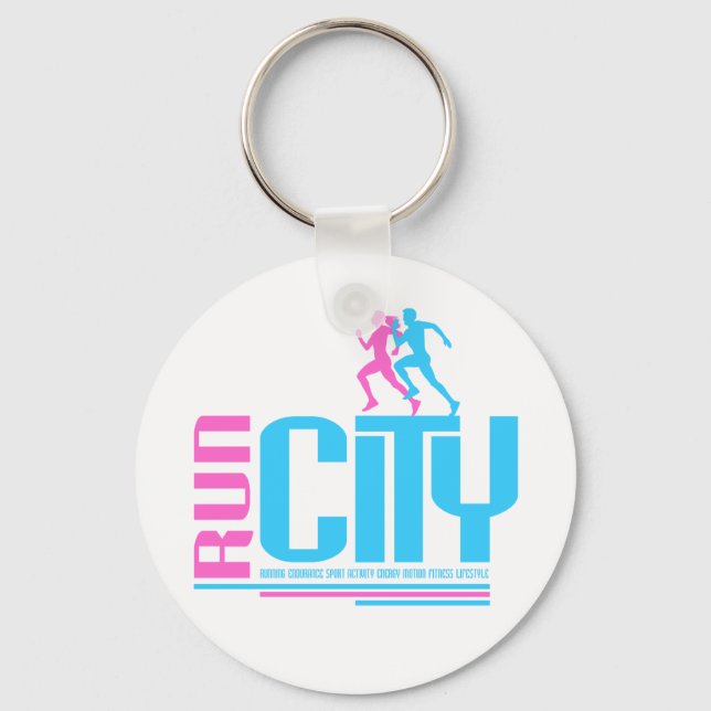 Run city key ring (Front)