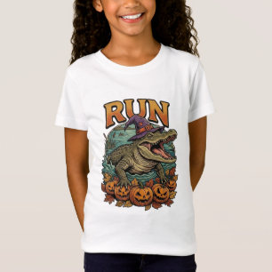Run Crocodile Halloween Pumpkin T-Shirt