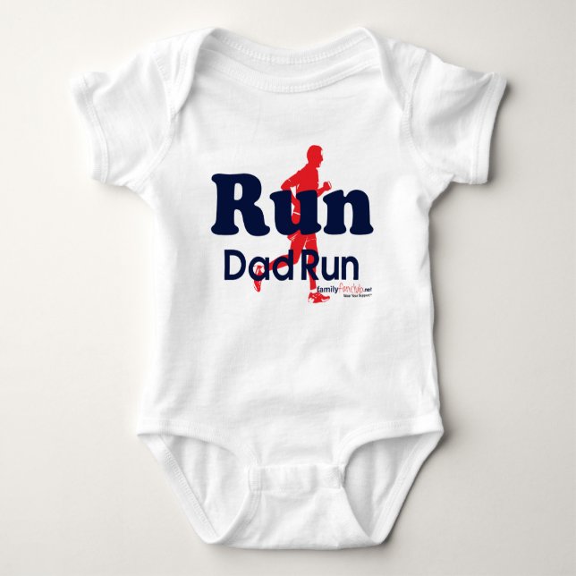 Run Daddy Run Baby Bodysuit (Front)