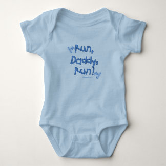 Run Daddy Run - Blue Baby Bodysuit