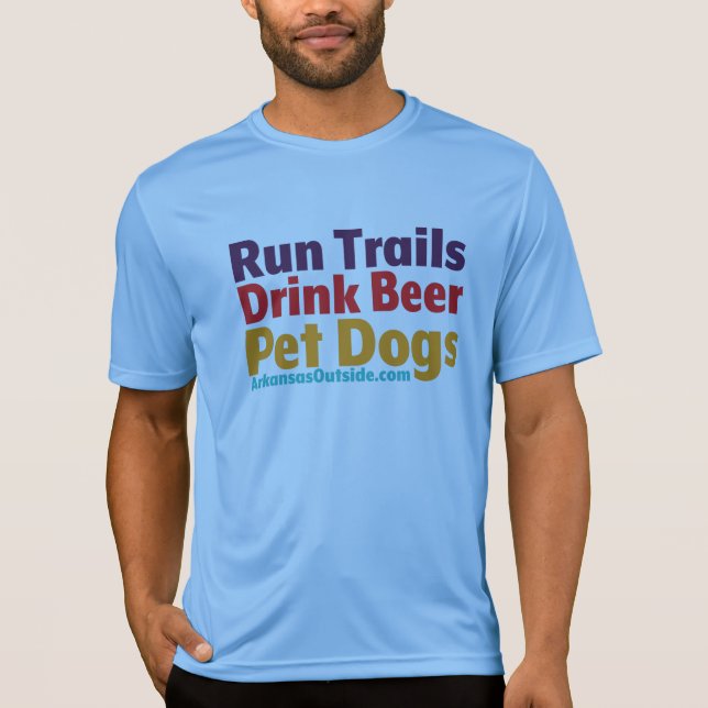 Run-Drink-Pet Tech T-shirt (Front)