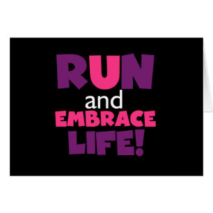 Run Embrace Life Purple Pink