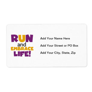 Run Embrace Life Purple Yellow