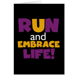 Run Embrace Life Purple Yellow
