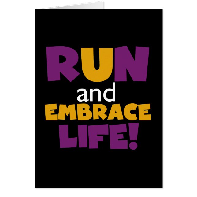 Run Embrace Life Purple Yellow (Front)