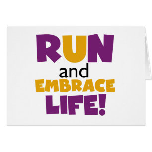 Run Embrace Life Purple Yellow