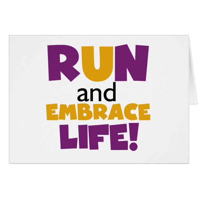 Run Embrace Life Purple Yellow (Front Horizontal)