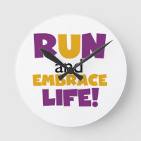 Run Embrace Life Purple Yellow