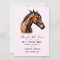 run for the roses Derby Party Invitation