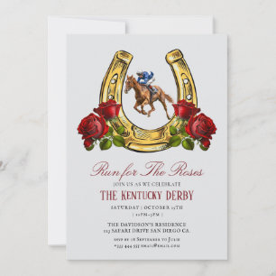 run for the roses Derby Party Invitation
