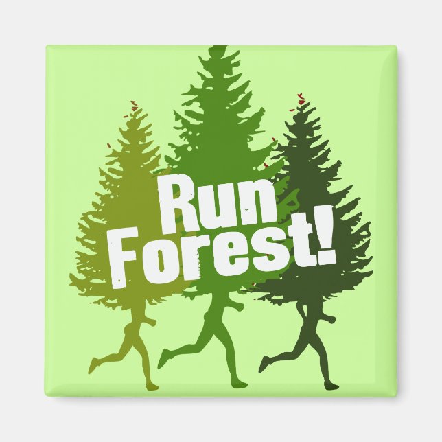 Run Forest, Protect the Earth Day Magnet (Front)