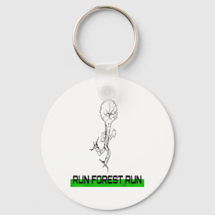 Run Forest Run Funny Sustainability Environmental Key Ring