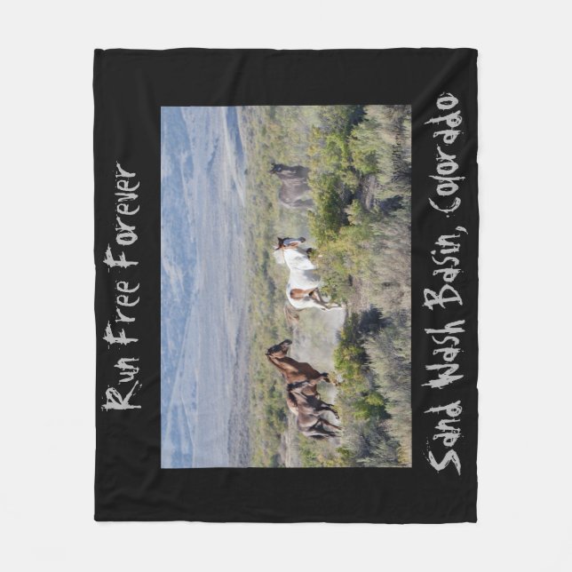 Run Free Forever Fleece Blanket (Front)