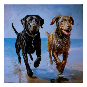 "Run Free, Run Together" Beachside Best Buddies    Poster