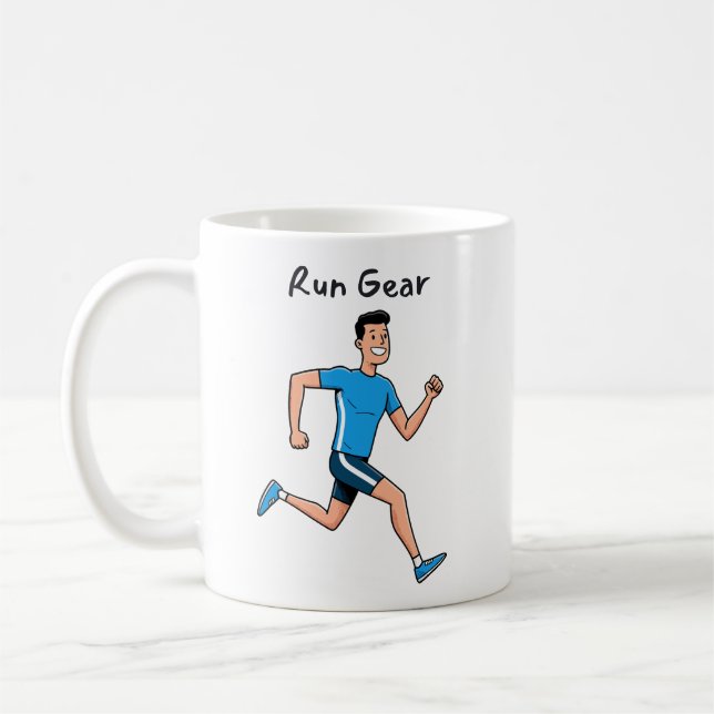 Run Gear – Inspirational Running Coffee Mug (Left)