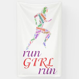 Run girl, run banner