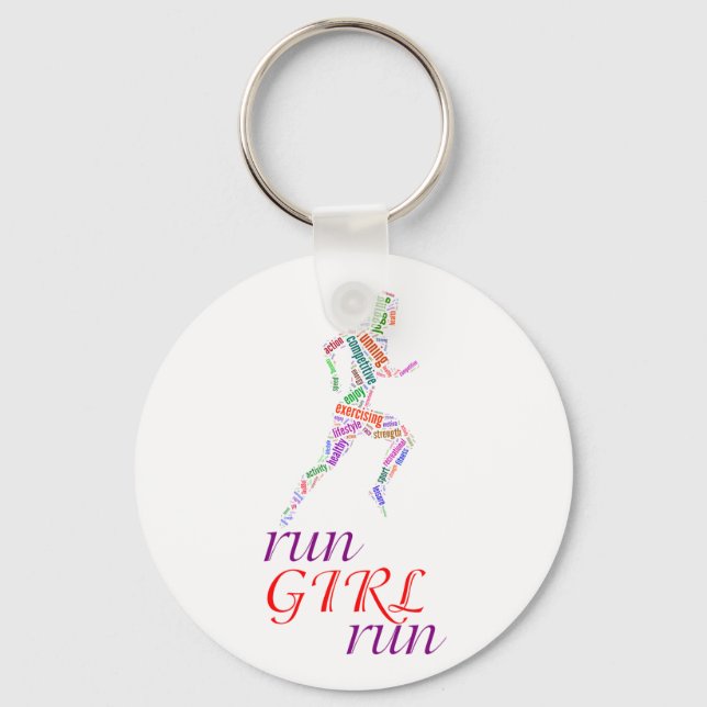 Run girl, run key ring (Front)