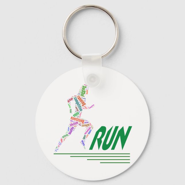 Run girl, run key ring (Front)
