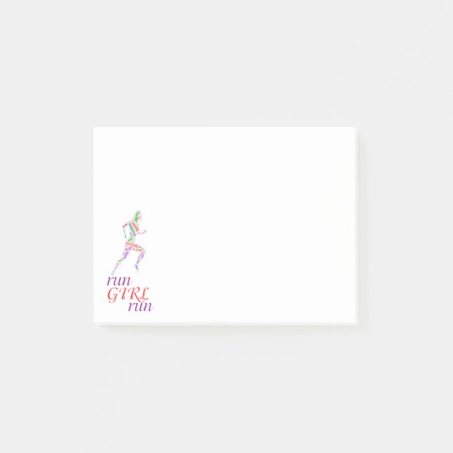 Run girl, run post-it notes (Front)