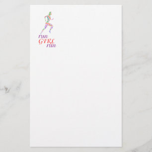 Run girl, run stationery