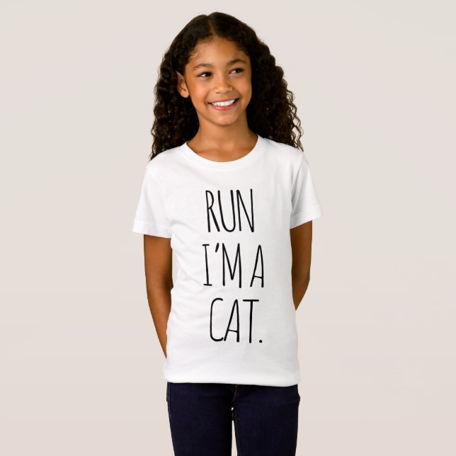 RUN I'M A CAT   T-Shirt (Front Full)