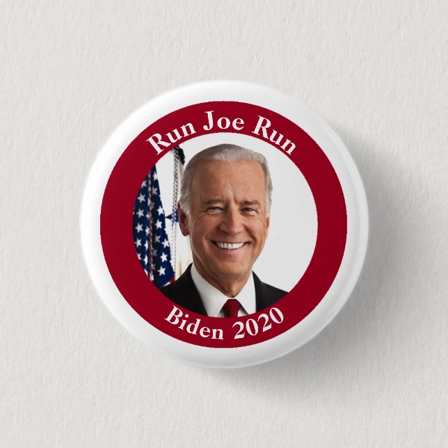 Run Joe Run - Joe Biden - 2020 3 Cm Round Badge (Front)