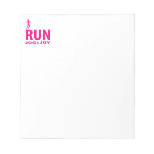 Run, jog and joy notepad
