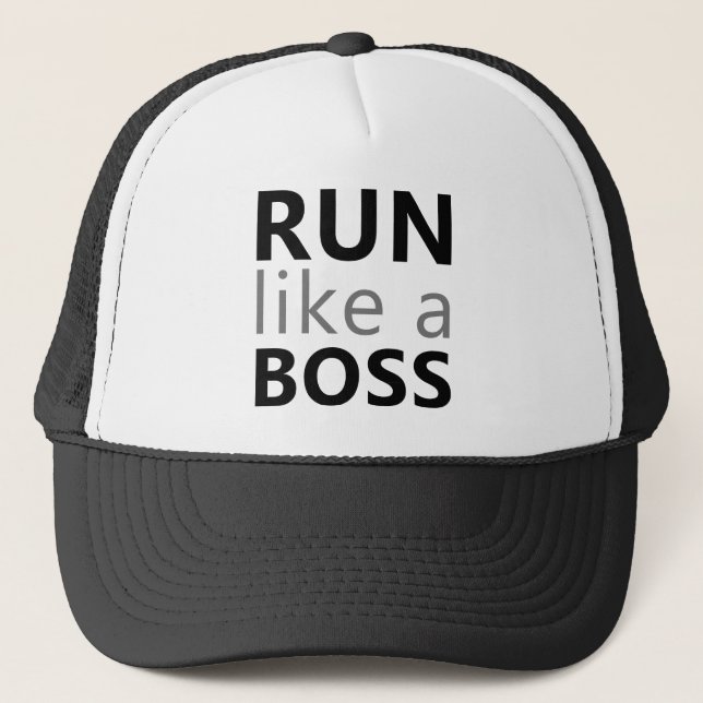 Run Like A Boss Trucker Hat (Front)