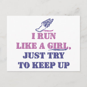 Run Like a Girl Postcard