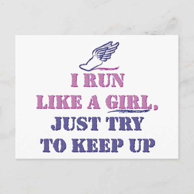 Run Like a Girl Postcard (Front)