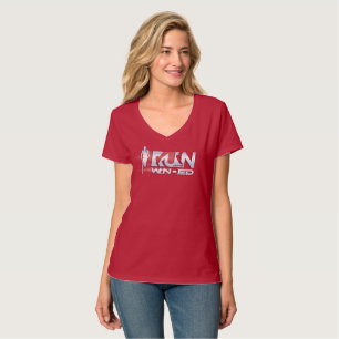 Run Like The Winded Women's V-Neck T-Shirt