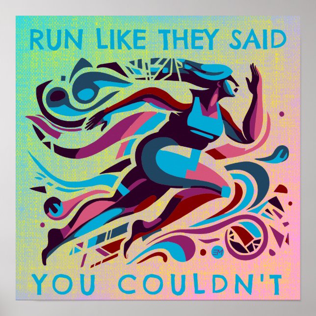 Run Like They Said Motivational Poster (Front)