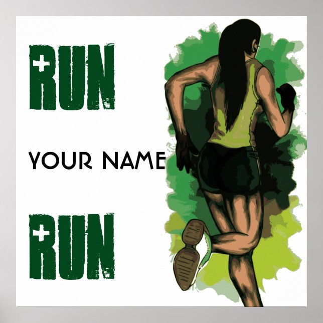 Run Lola Run - Customisable Running Inspritation Poster (Front)