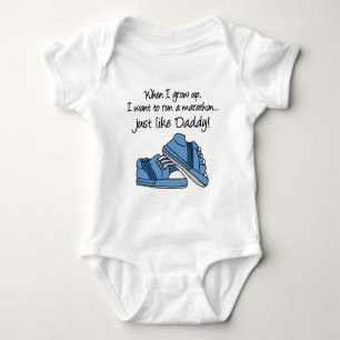 Run Marathon Just Like Daddy Baby Bodysuit