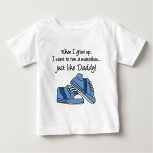 Run Marathon Just Like Daddy Baby T-Shirt