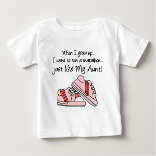 Run Marathon Just Like My Aunt Baby T-Shirt