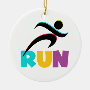 RUN Multi Ceramic Tree Decoration