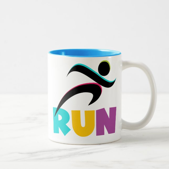 RUN Multi Two-Tone Coffee Mug (Right)
