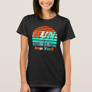 Run New York Sunrise City Silhouette Celebrate Run T-Shirt
