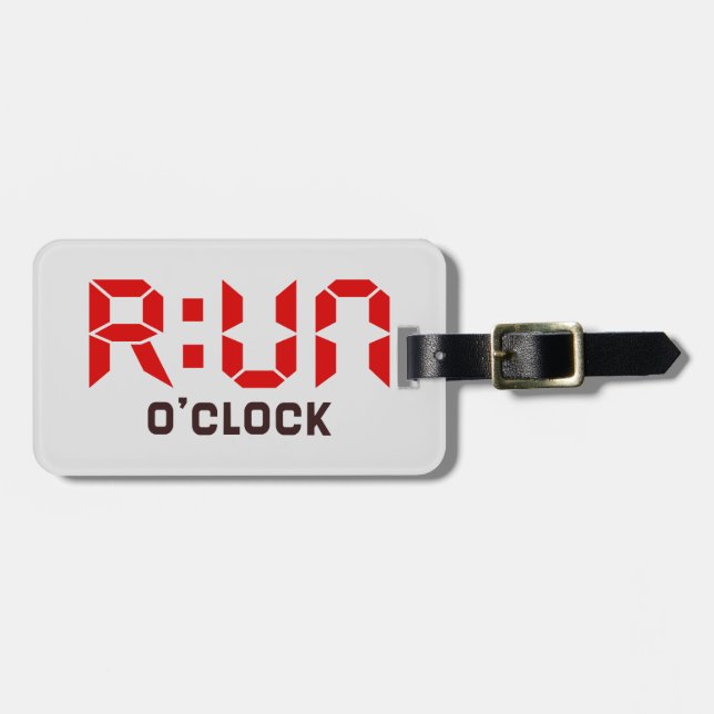 RUN O'Clock Luggage Tag (Front Horizontal)