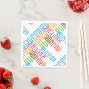 Run Off Variety - Colourful Runner Paper Napkins