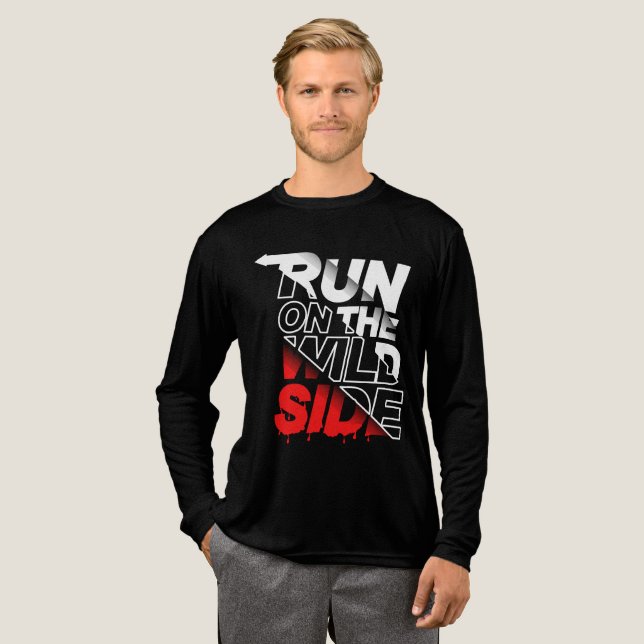 Run on the wild side Tri-Blend shirt (Full Front)