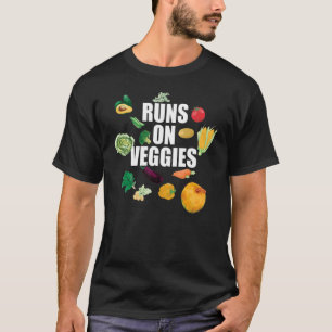 Run On Veggies  Vegan Vegetarian Runner Vegan T-Shirt