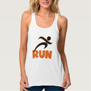 RUN Orange Fitness Running Singlet